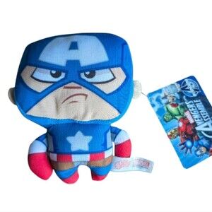 Marvel Captain America Plush Toy Blue and Red Small 5.5" T 2014